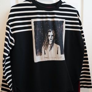Marc By Marc Jacobs Striped Print Sweatshirt